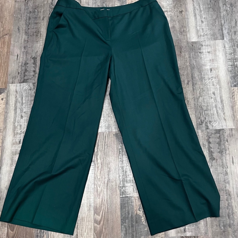 Argent Forest Green Wide Leg Dress Pants Trousers Womens Size 20 Career Workwear
